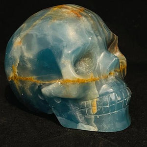 Blue Onyx Skull #45