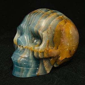 Blue Onyx Skull #45