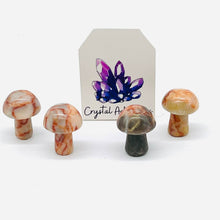 Load image into Gallery viewer, Red Vein Jasper Mini Mushrooms
