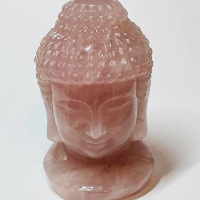 Rose Quartz Buddha Head # 188
